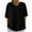 Black, variant on Kaemgyyd Cotton Linen Shirts for Women Crew Neck Half Sleeve Button Tops Loose Vacation Beach Blouses Summer Tops for Women
