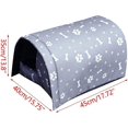 thumbnail image 6 of Lingouzi Outdoor Feral Cat Shelter Medium Outdoor Cat House with Pet Bed, Multi-color, 6 of 6