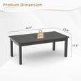 thumbnail image 6 of Dycanpo 42'' Outdoor Coffee Table,Rectangle Patio Table for Outside,HDPS,Dark Gray, 6 of 6