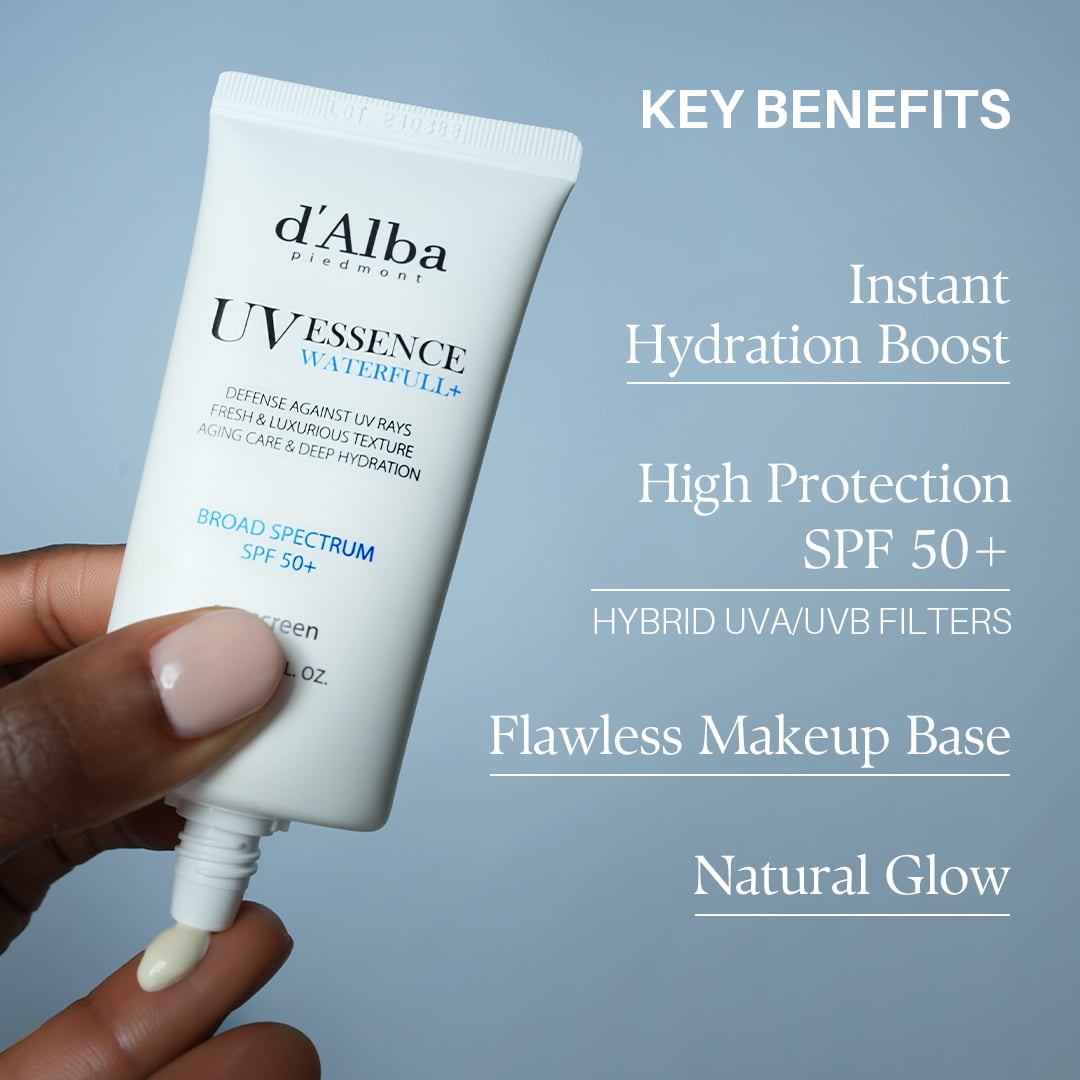 d'Alba UV Essence Waterfull+ Sunscreen, SPF 50+, 1.69 fl oz (50 ml)