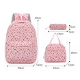 thumbnail image 3 of HJYCHN Boy Backpack Heart Dot Print 3Pc Set Daypack with Lunch Tote Pencil Case Back to School Supplies for Kids Backpack for Girls Brown, 3 of 6