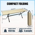 thumbnail image 3 of WTVIDAS Portable Folding Bench, 3 Seats Foldable Bench, Outdoor Camping Bench Chair with Carry Bag , Sturdy Outdoor Seating, 3 of 10