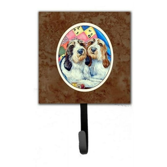 Petit Basset Griffon Vendeen Leash or Key Holder, 6 x 1.25 x 4.25 in.