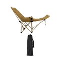 thumbnail image 2 of Silla de campamento reclinable respaldo ajustable portátil con sillón de bolsas de transporte plegable para el jardín de conciertos, césped, tomando e Caqui, 2 of 8