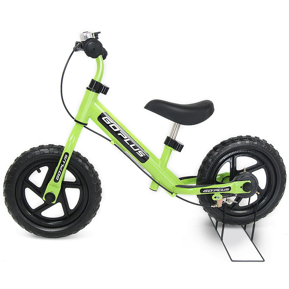 Goplus 12'' Green Kids Balance Bike Children Boys & Girls with Brakes