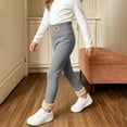 thumbnail image 5 of Fancifize Fleece Lined Leggings for Girls High Waist Cotton Blend Legging Pants Winter Thermal Yoga Tights, 2-15 Years, 5 of 6