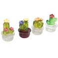 thumbnail image 3 of 4 Piezas de Adornos Interiores para AutomóViles, Figuras ArtíSticas Cactus, DecoracióN del Hogar, Cactus Plantas en Miniatura Manualidades Escritorio A, 3 of 5