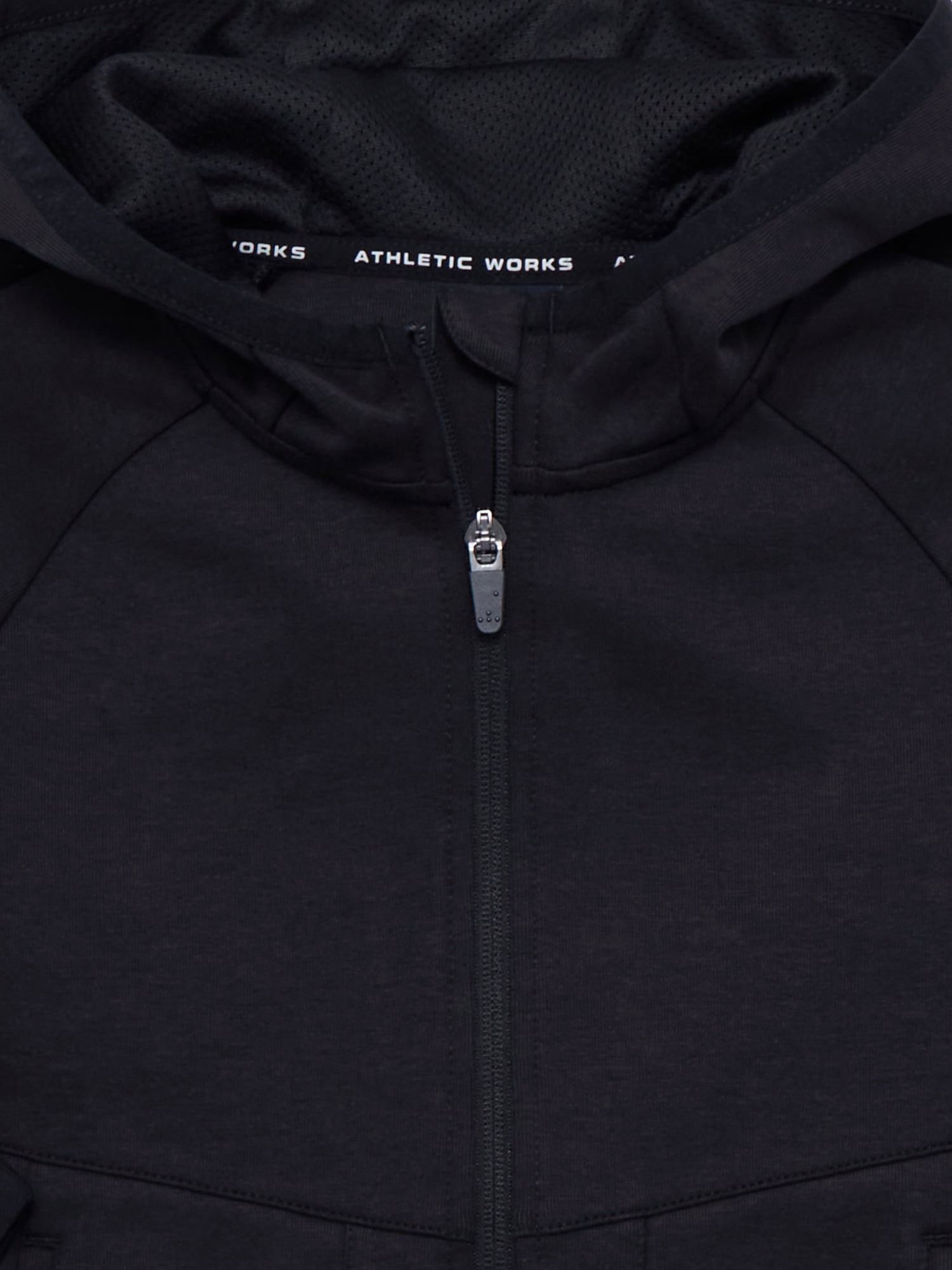 Athletic Works Boys Double Knit Zip Hoodie, Midweight, Sizes 4-18 & Husky