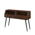 thumbnail image 2 of 44" Contemporary 2-Drawer Wood Entry Table - Dark Walnut / Black, 2 of 5
