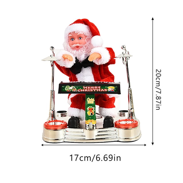 Adorno de Papá Noel, música eléctrica navideña, adorno de muñeca de Piano de Papá Noel, muñeca de música eléctrica diseñada a medida