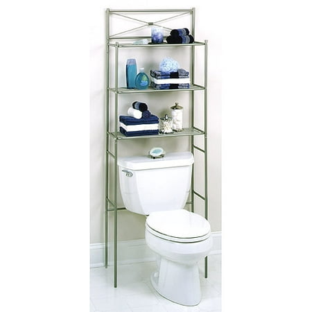 Spacesaver Over The Toilet Etagere Brushed Nickel Zenna Home