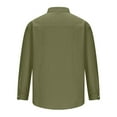 thumbnail image 5 of UVEASISHA Polos Shirts for Men Retro Renaissance Lace Up V Neck Pirate Shirt Rolled Up Long Sleeve Soft Casual Golf Shirts Loose Fit Beach Vacation T-shirt,Army Green,2XL, 5 of 6