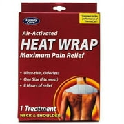 Air Activated Heat Wrap - Maximum Pain Relief For Neck Shoulder, 1 pc,(Family Care)