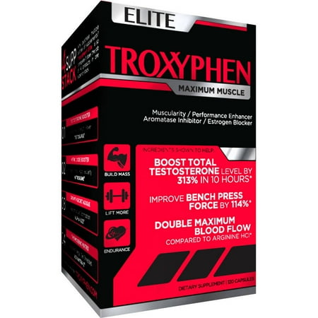 truDERMA Troxyphen Elite Testosterone Booster Muscle Growth, 120 count