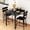 Black, variant on LinkRomat 3 Piece Bar Table Set, Counter Height Square Kitchen Table with Storage Shelf and 2 Stools, Compact Dining Set for Small Apartments, Gray