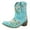 Blue, variant on jsaierl Women Fashion Embroidered Cowboy Riding Boots Casual Warm Middle Heels Middle Tube Short Boots Shoes