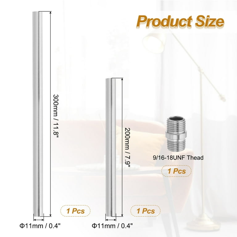 Lamp Rod Thread Size Chandelier Hanging Rods M10 X 1mm Threaded Extension Rods - 5 Sets Lamp ...