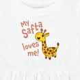 thumbnail image 4 of Inktastic My Safta Loves Me Cute Giraffe Girls Baby Dress, 4 of 5