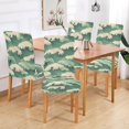 thumbnail image 2 of Yayeee 4 Pack Dining Chair Covers Stretch Parson Chairs Slipcovers Seat Protector, Green Wave Pattern, 2 of 6