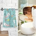 thumbnail image 7 of SKYSONIC Cat Mermaid Patterned Hand Towels 2 PCS, Cotton Bath Towel for Drying Face Hands Body ,Absorbent Lightweight Towels for Bathroom Ktichen Travel Gym, 16"x28", 7 of 7