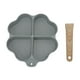 thumbnail image 1 of Sartén antiadherente para huevos con forma de corazón, para 4 tazas, con calentamiento uniforme, con asa, para cocina, color verde, 1 of 15