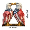 thumbnail image 3 of Qocolhg Independence Day Small Eagle 2D Desktop Decorations Wooden Red White and Blue American Flag Themed Eagle Sign 4th of July Tabletop Ornaments for Memorial Day Home Office Party Decor, 3 of 6