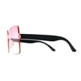 thumbnail image 4 of Girls Child Size Elegant Minimal Shield Rectangle Butterfly Sunglasses Pink, 4 of 4
