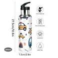 thumbnail image 5 of ALAZA Cute Car Airplane Water Bottle Insulated Flask Stainless Steel Straw Lid 20 oz, 5 of 6