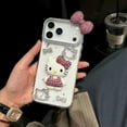 thumbnail image 3 of Fashion 3D Cute Cartoon Sanrio KT Phone Case For iPhone 17 16 15 14 13 12 Hard Cover With Bracelet, 3 of 6