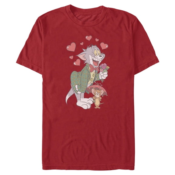Mens Tom and Jerry Valentine Friends T Shirt