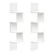 thumbnail image 1 of 2 estantes de esquina para pared, rústicos, ahorradores de espacio, de madera, para almacenamiento y decoración. Blanco, 1 of 9