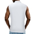 thumbnail image 7 of LIBRCLO Sleeveless Polo Shirts for Men, Classic Solid Color Tank Tops Work Casual Golf Summer Tank Tops White S, 7 of 7