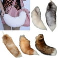thumbnail image 4 of Faux Animal Tail Keychain Fluffy Faux Fur Tail Pendant 15.75" Long Tail Charms Keyring Holder for Handbag Backpack, 4 of 6