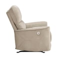 thumbnail image 5 of Lexicon Artem Velvet Power Rocker Reclining Chair in Light brown, 5 of 10