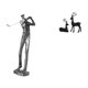 thumbnail image 1 of Escultura moderna de resina de ciervo golfista, decoración única de golfista y reno para amantes del golf, sala de estar, estudio, balcón, regalo., 1 of 8