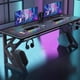 thumbnail image 2 of Modern Carbon Fiber Desktop Computer Desk for Office Furniture Internet Cafe Double Gaming Table Home Office Computer Table Z My Lux Decor Round, 2 of 30