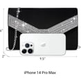 thumbnail image 3 of Lohol Women's Evening Bags Formal Party Clutches Wedding Purses Cocktail Prom Handbags rhinestone Black, 3 of 5