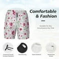 thumbnail image 5 of Balery Lilies Flowers Mens Swim Trunks Swim Shorts for Men Quick Dry Inseam Beach Shorts with Compression Liner Pocket-Large, 5 of 9