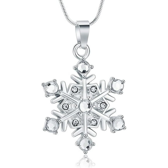 Snowflake Ashes Cremation Jewelry Snowflake Urn Necklace for Ashes With Crystal Ashes Necklace Cremation Urn Jewelry Memorial Gifts