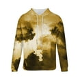 thumbnail image 5 of Sudadera con capucha para hombre, estilo casual, con cuello redondo, estampado, manga larga, blusa de poliéster, 5 of 5