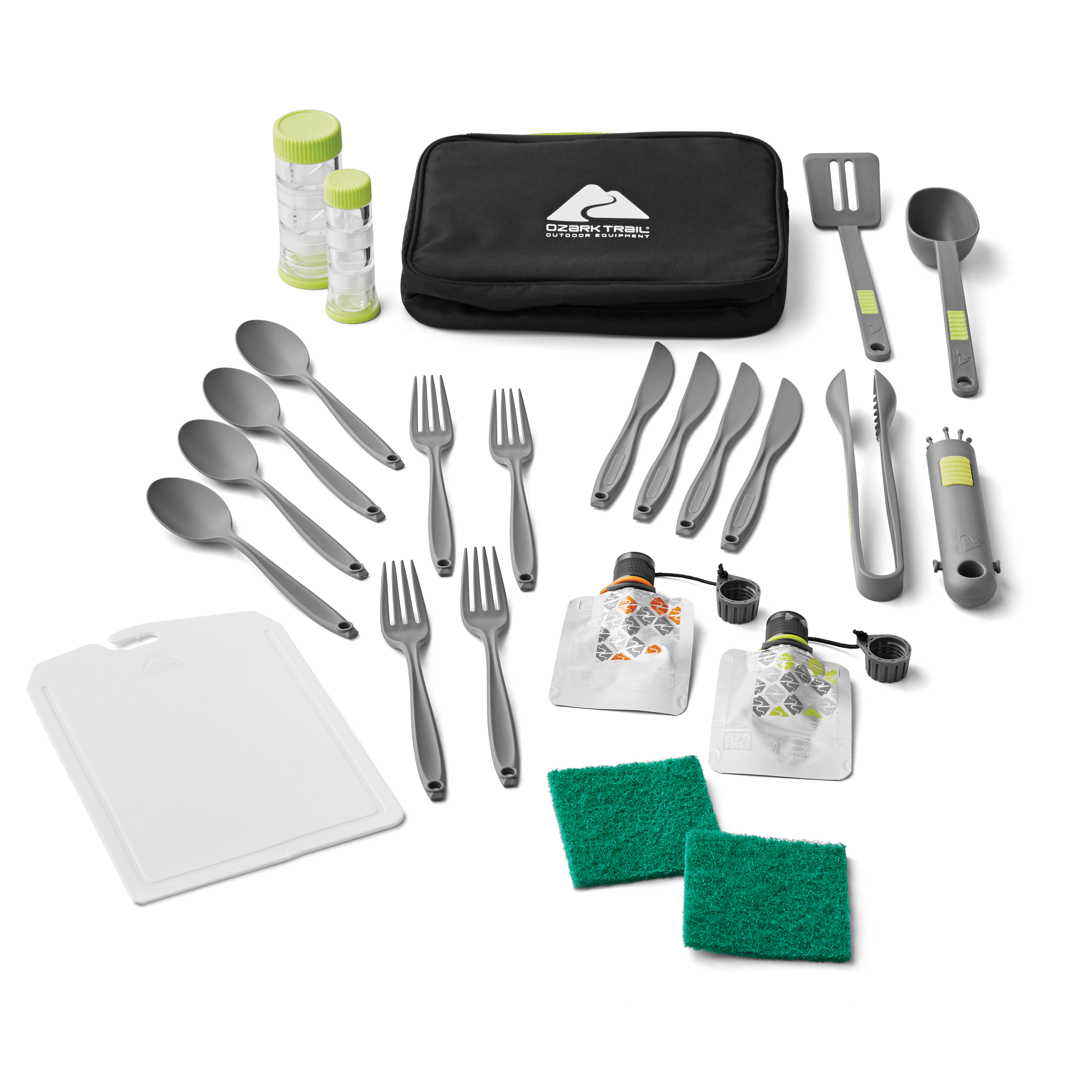 Set de Cocina de Camping de Plástico de 24 Piezas con Bolsa de Viaje 6
