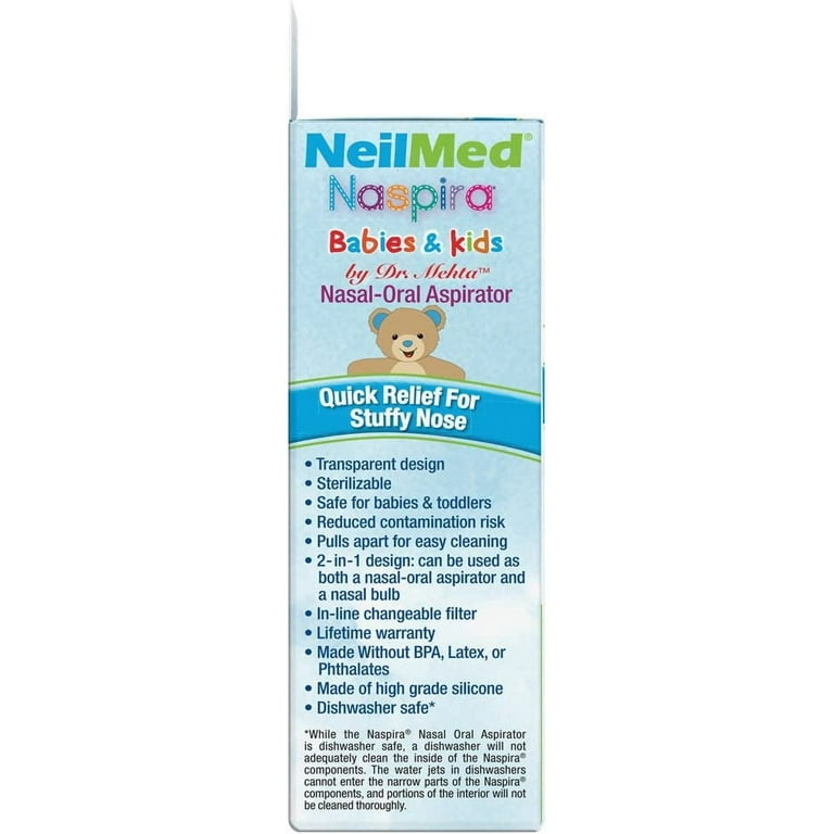 NeilMed Naspira Nasal-Oral Aspirator without saline ampoule 1 Count (Pack  of 1)