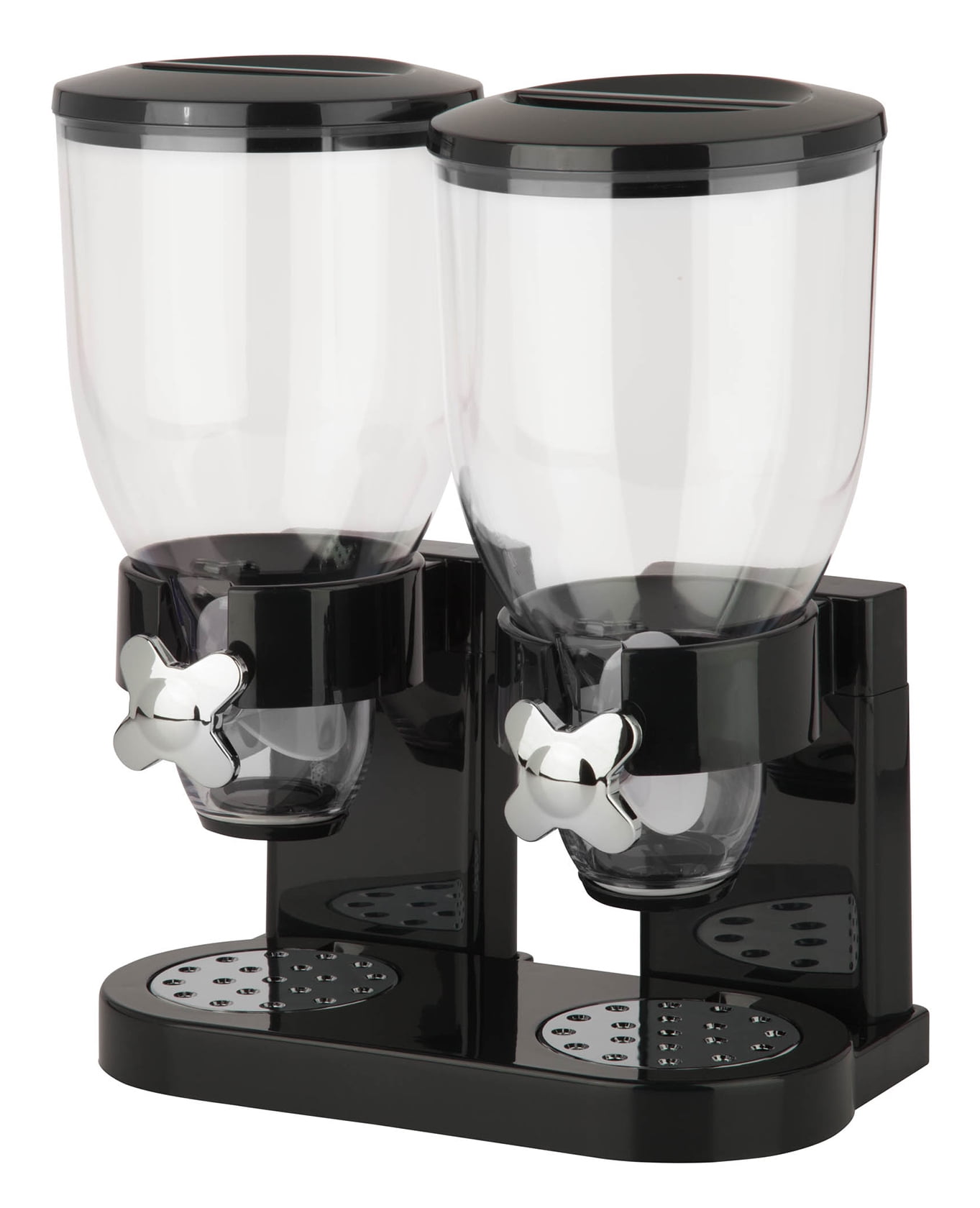 Control Portions Double, Black -- Preserve Freshness Zevro Classic Dry Food/Cereal Dispenser 