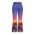 thumbnail image 4 of DISNIMO Summer Beach Girls Flare Leggings High Waisted Yoga Pants Bootcut Dance Casual Pants Activewear Kids Bell Bottoms Girls 7-8 Bell Bottoms Leggings for Kids Bell Bottom Pants Boys, 4 of 7