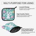 thumbnail image 3 of Yayeee Oven Mitts and Pot Holder Set of 2 Heat Resistant Kitchen Gloves Baking Hot Pad, Cartoon Easter Bunny, 3 of 5