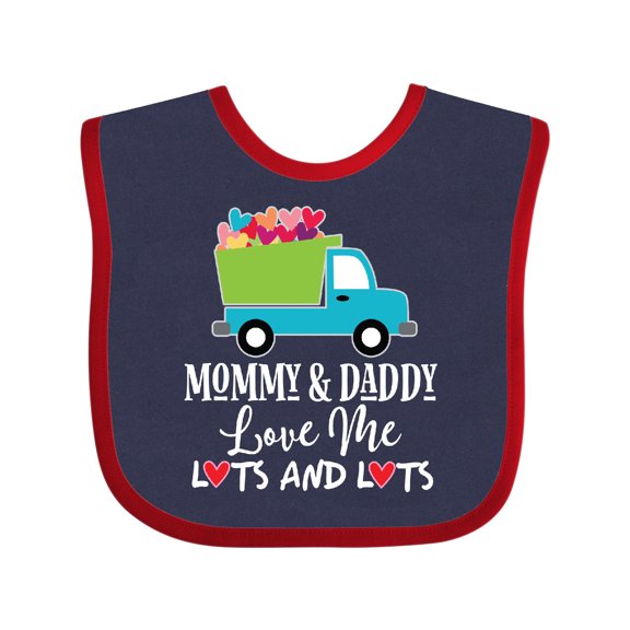 Inktastic Mommy and Daddy Love Me Boys Truck Boys or Girls Baby Bib