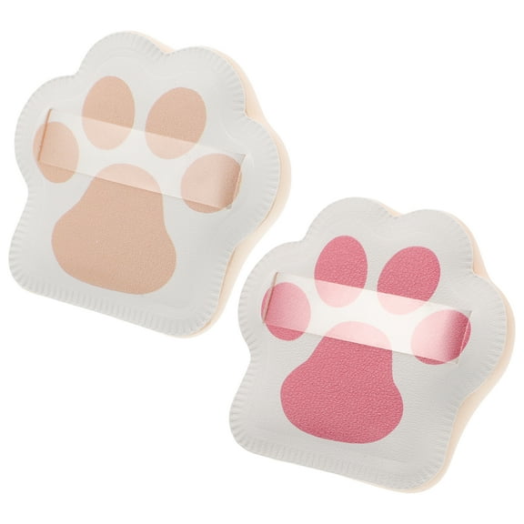 FRCOLOR 2pcs Loose Powder Makeup Cushion Foundation Puff Cat Paw Modeling Powder Sponge Make up Pads Foundation Applicator Pad Small Face Sponges for Makeup