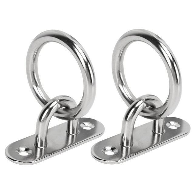 Placa de ojo de almohadilla resistente, 2 piezas de almohadilla de acero inoxidable, ganchos para placa de ojo, placa de ojo de almohadilla, valor inmejorable