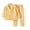 Yellow, variant on Riecok Children Outfit Sets Long Sleeve Solid Color Button down Collared Topss and Long Pants Soft Comfortable Warm Homewear