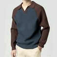 thumbnail image 5 of SDNall Men's Raglan Sleeve Sweater, Solid Color Knit Pullover with V-Neck Collar for Casual Style, 5 of 8